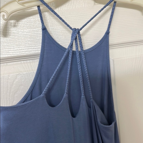 AMERICAN EAGLE Blue BRAIDED STRAP Cotton SWING Casual Dress Sz Med - Picture 4 of 9